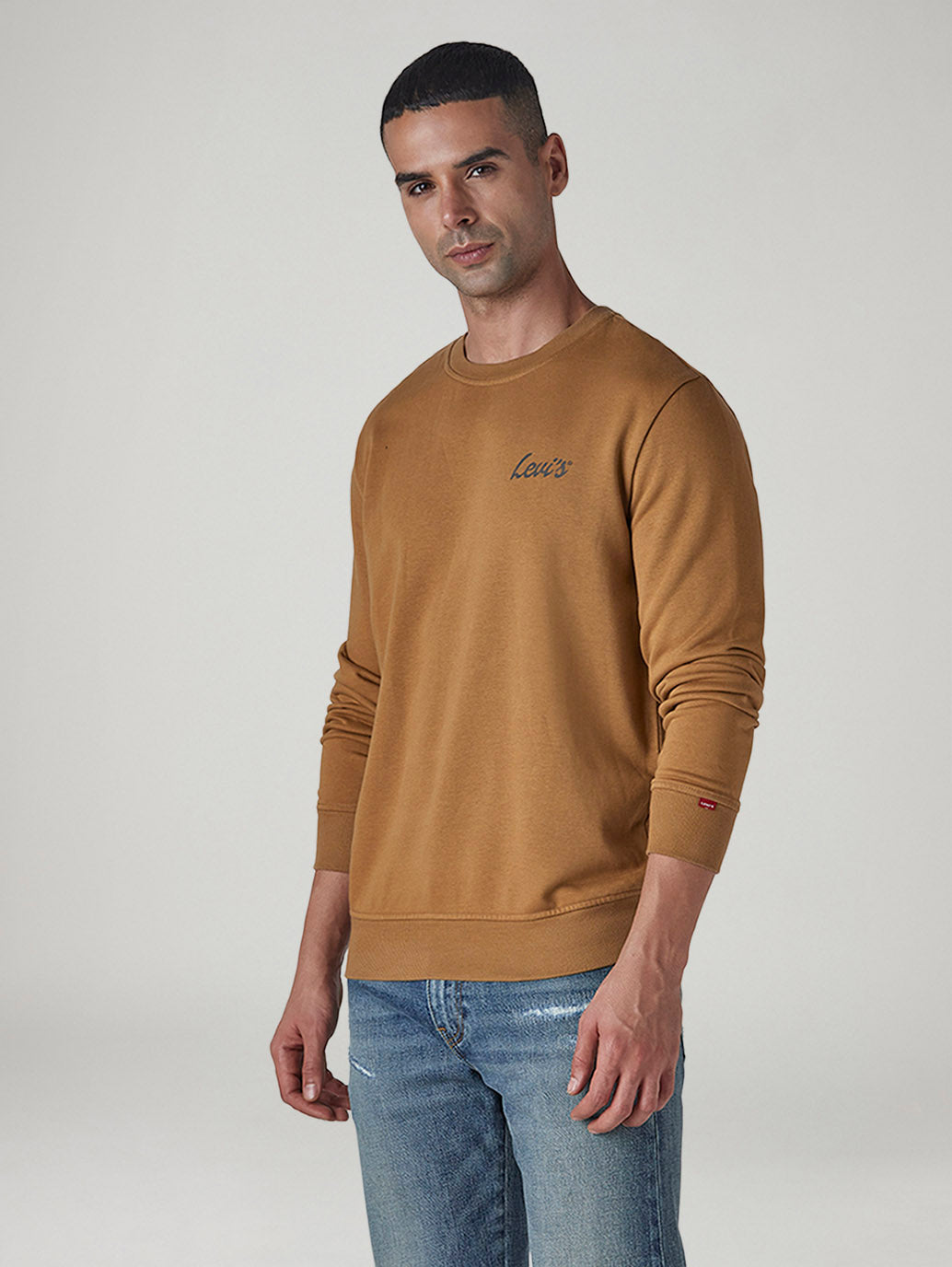 Men's Graphic Print Slim Fit Sweatshirt - Side View