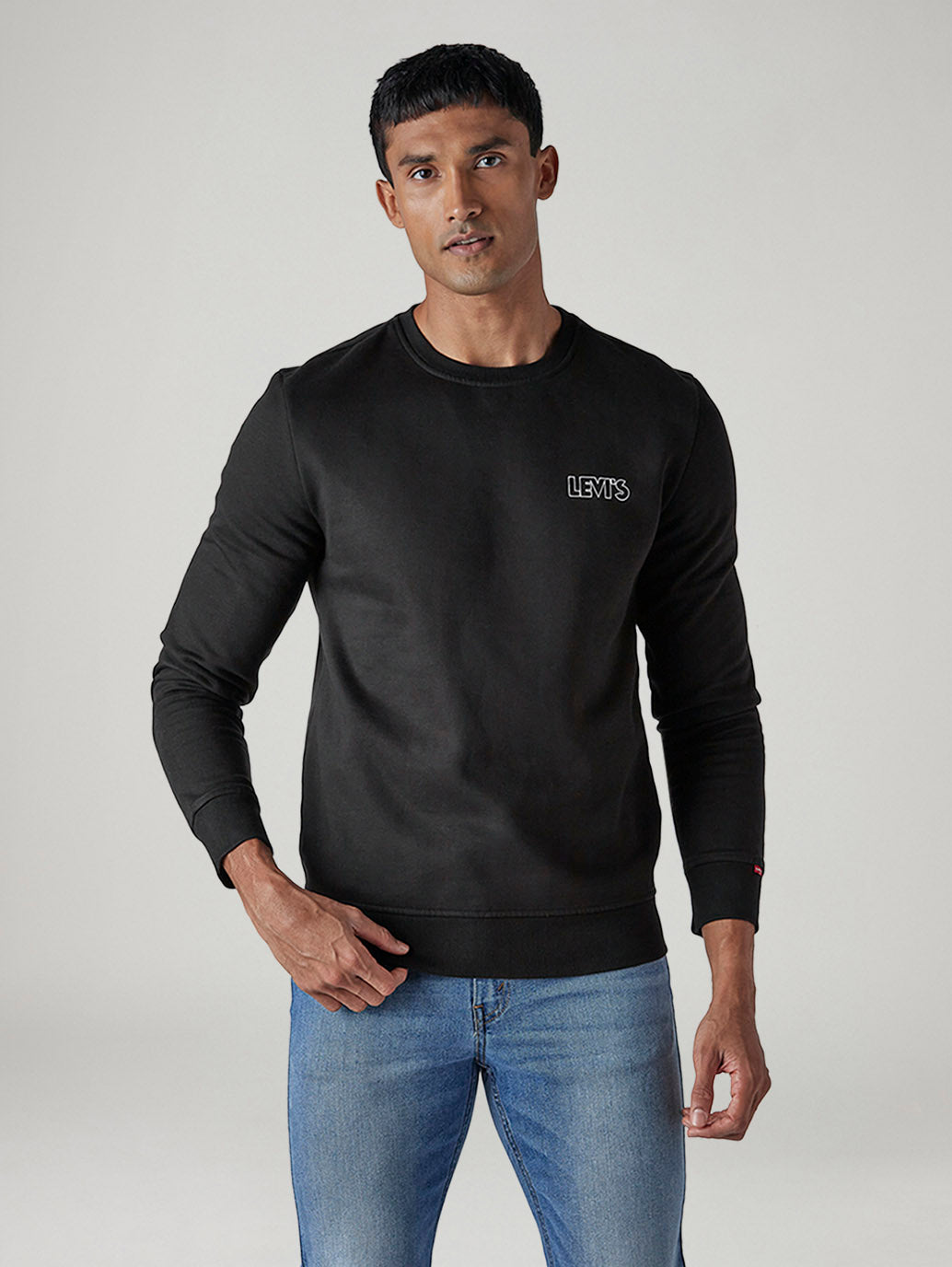 Men's Graphic Print Slim Fit Sweatshirt - Front View