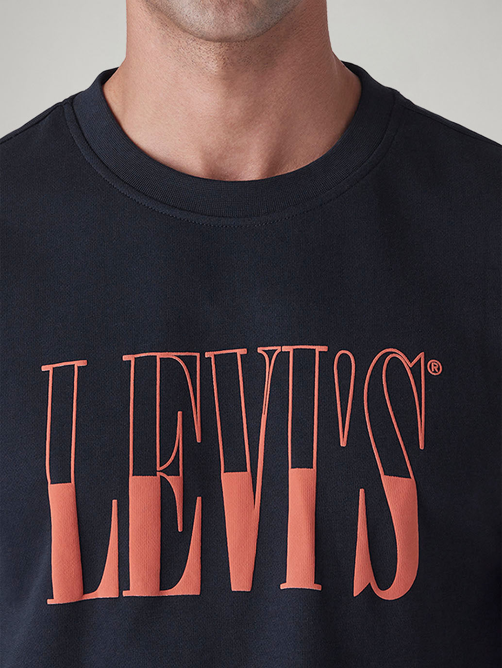 Men's Logo Printed Slim Fit Sweatshirt - Detail View