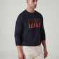Men's Logo Printed Slim Fit Sweatshirt - Side View