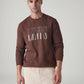 Men's Logo Printed Slim Fit Sweatshirt - Front View
