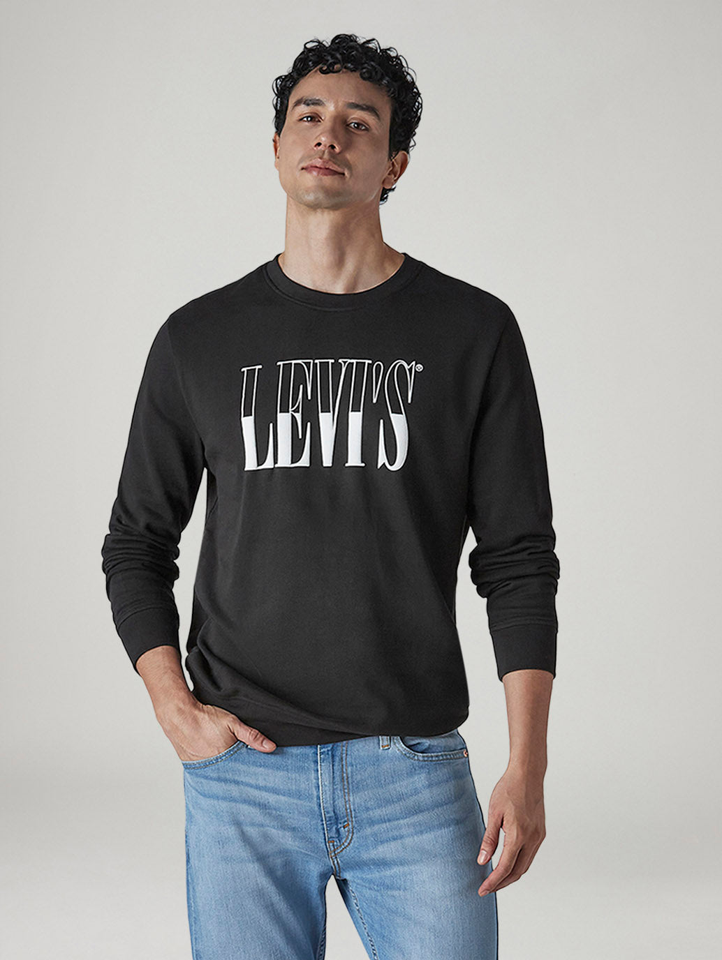 Men's Logo Printed Slim Fit Sweatshirt