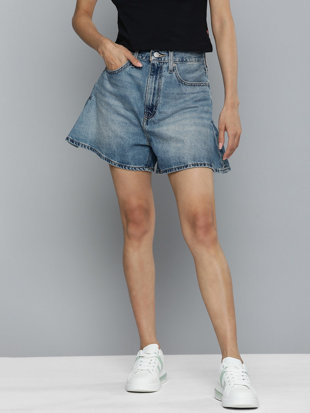 Women Slim Fit Shorts - 59d59f91-2d4b-48ac-b385-87cee8d07dfa1695810638284-Levis-Women-Shorts-2161695810637733-2 View