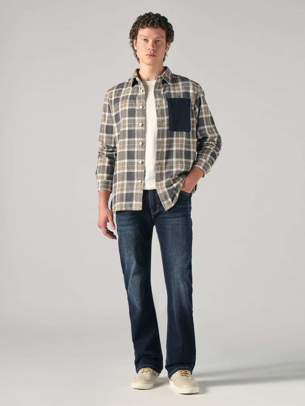 Men's Plaid Relaxed Fit Utility Shirt - 5c97f158-c4aa-4cab-b007-52e1e16a81c8 View