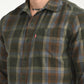 Men's Checkered Olive Slim Fit Corduroy Shirt - c9be348a-60c2-4788-b7a0-a0a636294880 View