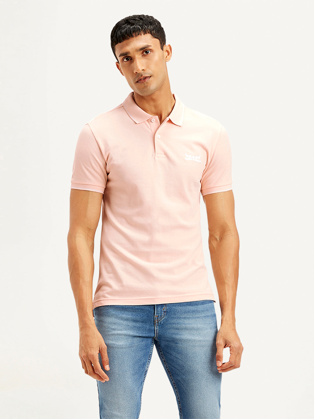 Men's Solid Slim Fit Polo T-shirt