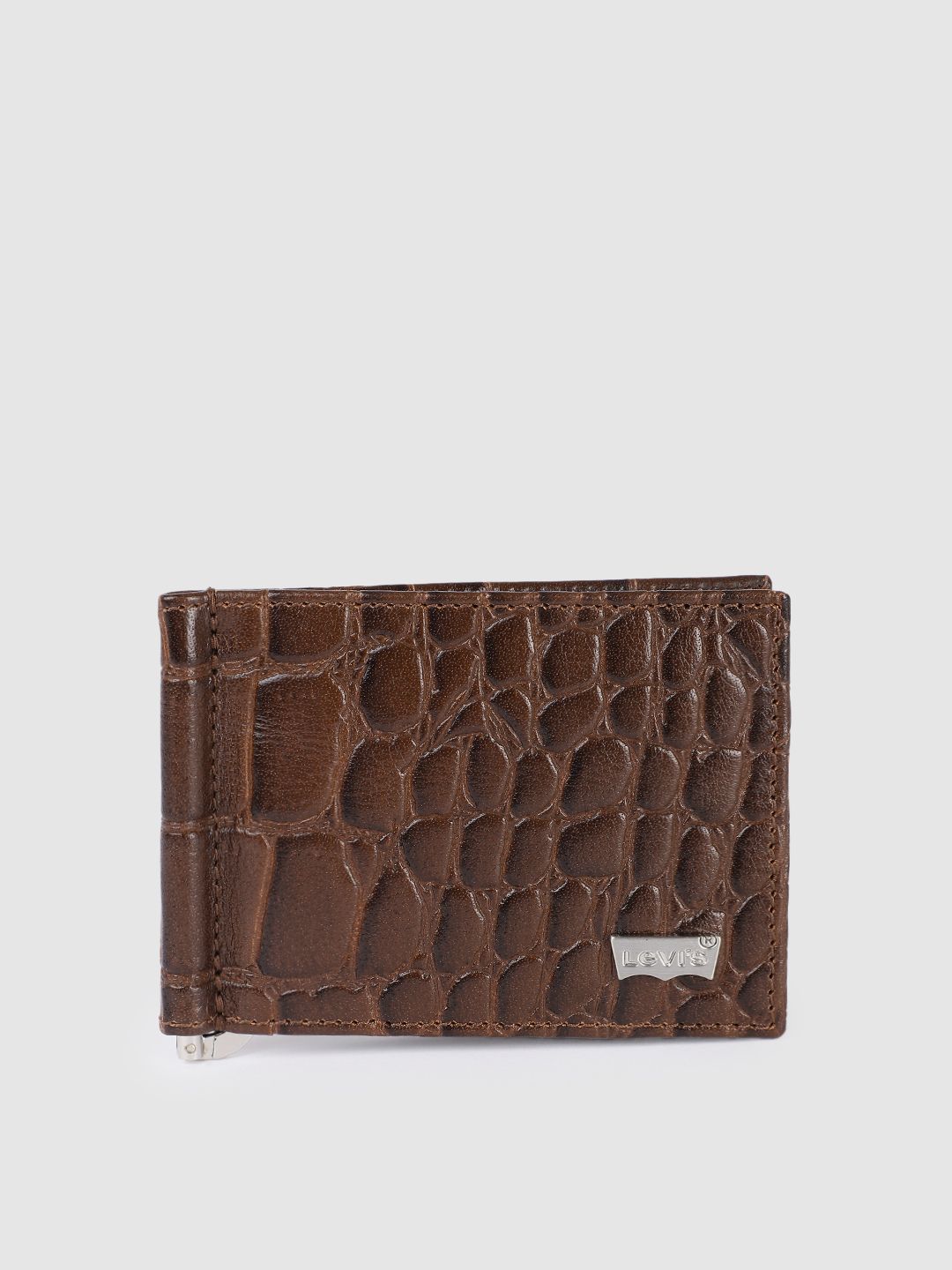Men's Brown Textured Card Holder - 61a5791a-a816-4668-818d-107c8708f6ee1742210066555-Men-Brown--Black-textured-Leather-Cardholder-167174221006608-1 View