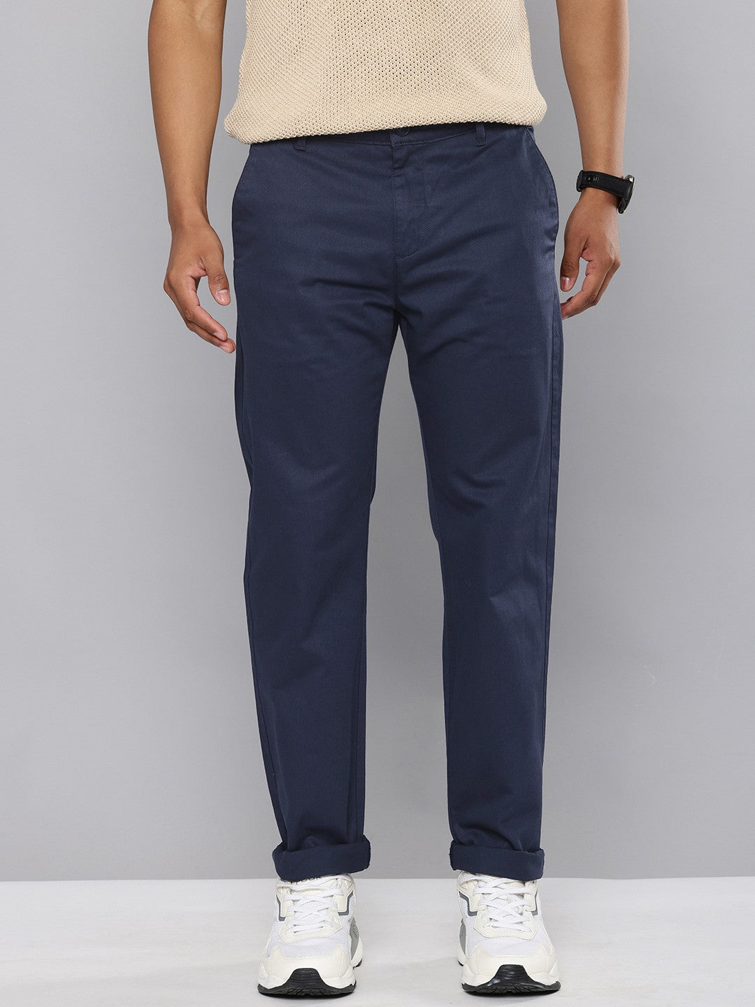 Men's Navy Blue Tapered Chinos - 626ad5f5-a41c-4213-8007-3c66a46ff32c1724661698875-Levis-Men-Trousers-7381724661698288-1 View