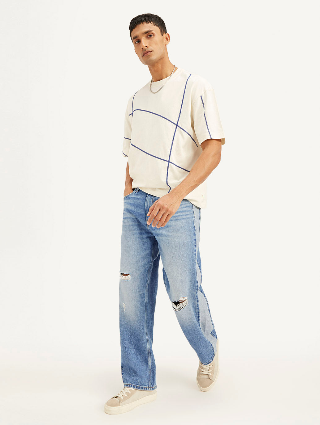 Men's 578 Blue Loose Fit Mid Rise Jeans