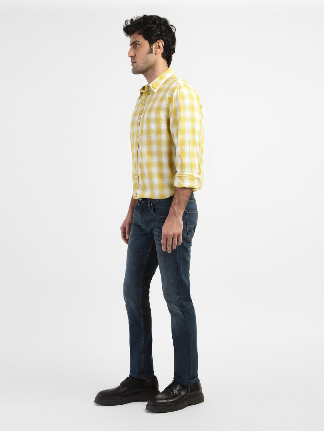 Men's 65504 Blue Skinny Fit Mid Rise Jeans
