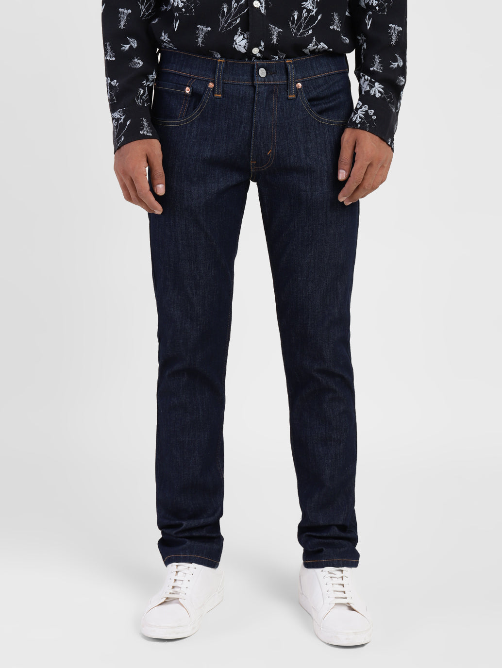 Men's 65504 Blue Skinny Fit Mid Rise Jeans