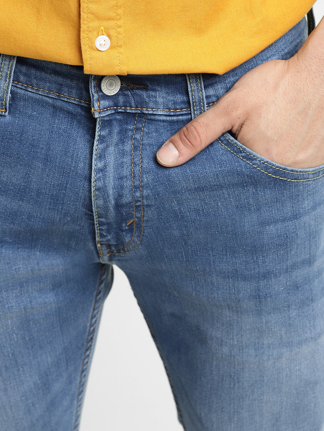 Men's 65504 Blue Skinny Fit Mid Rise Jeans - 1b71eeaf-8e85-4dfc-884b-8e7e64ac8230 View