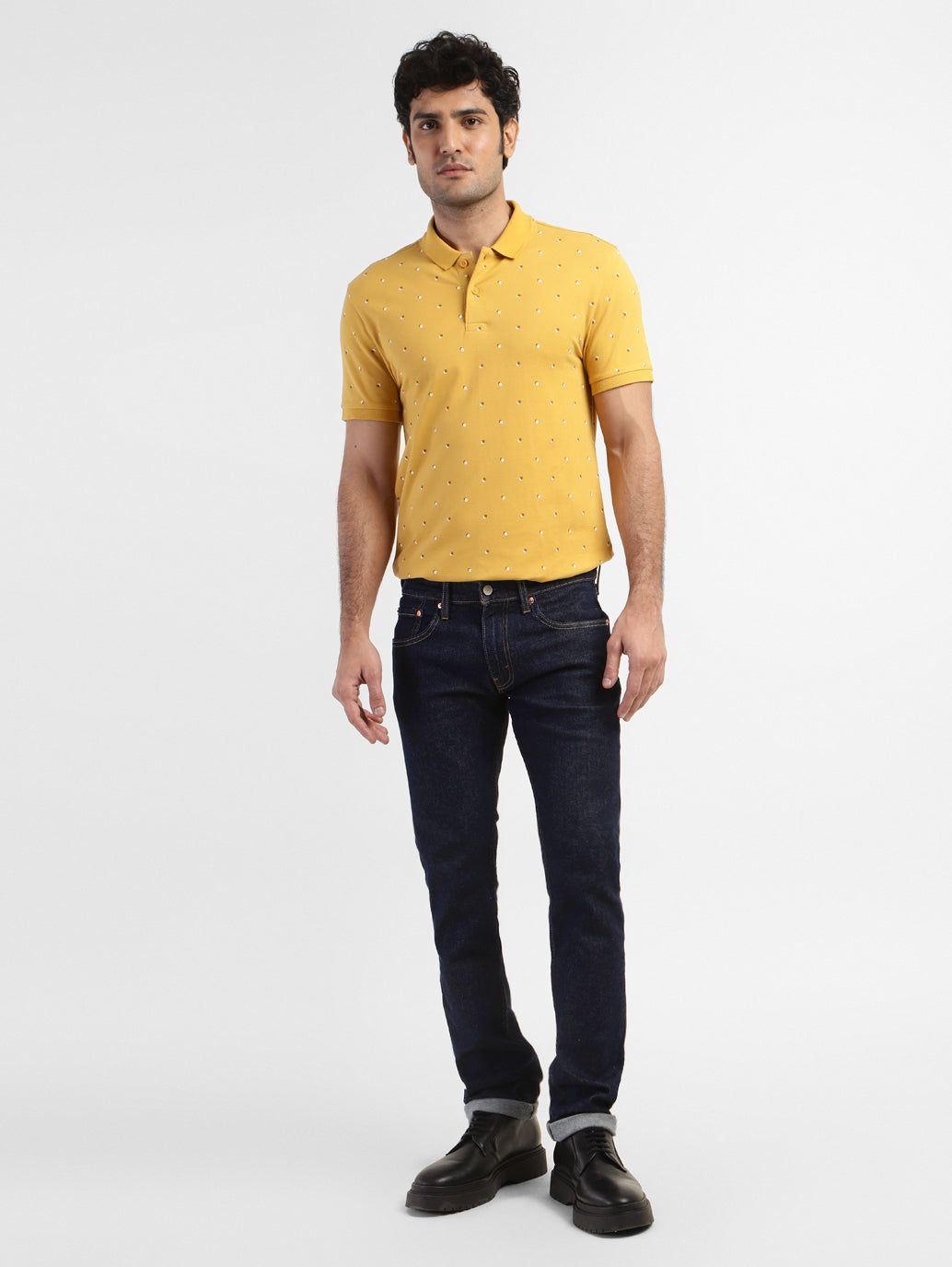 Men's 65504 Blue Skinny Fit Mid Rise Jeans