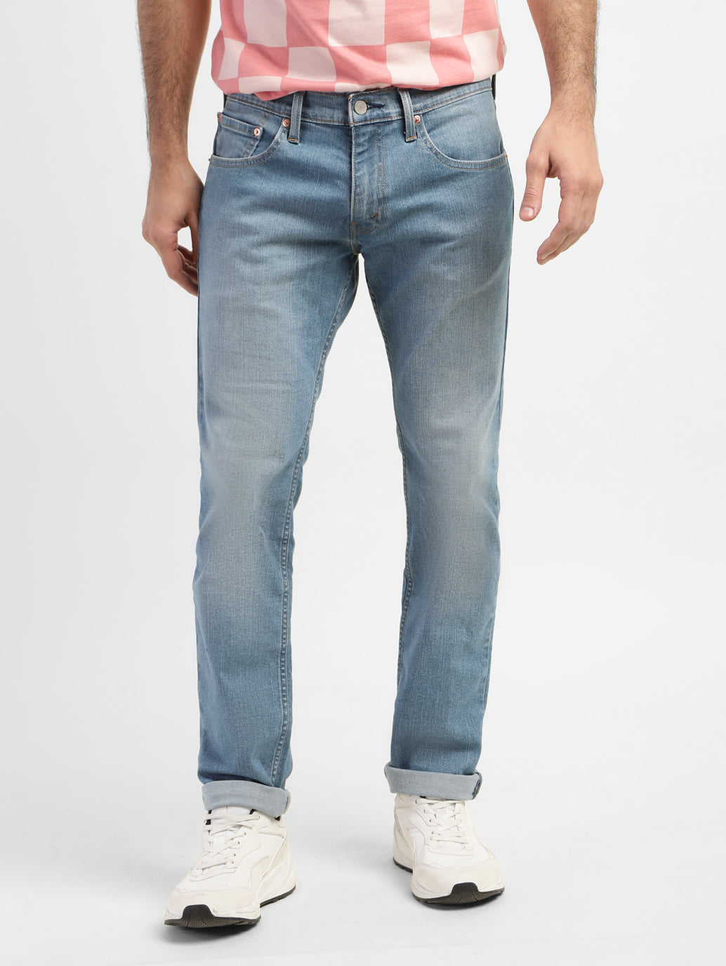 Men's 65504 Blue Skinny Fit Mid Rise Jeans