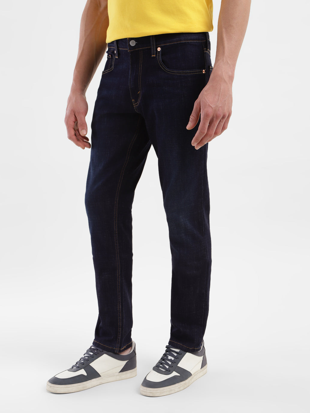 Men's 65504 Blue Skinny Fit Mid Rise Jeans