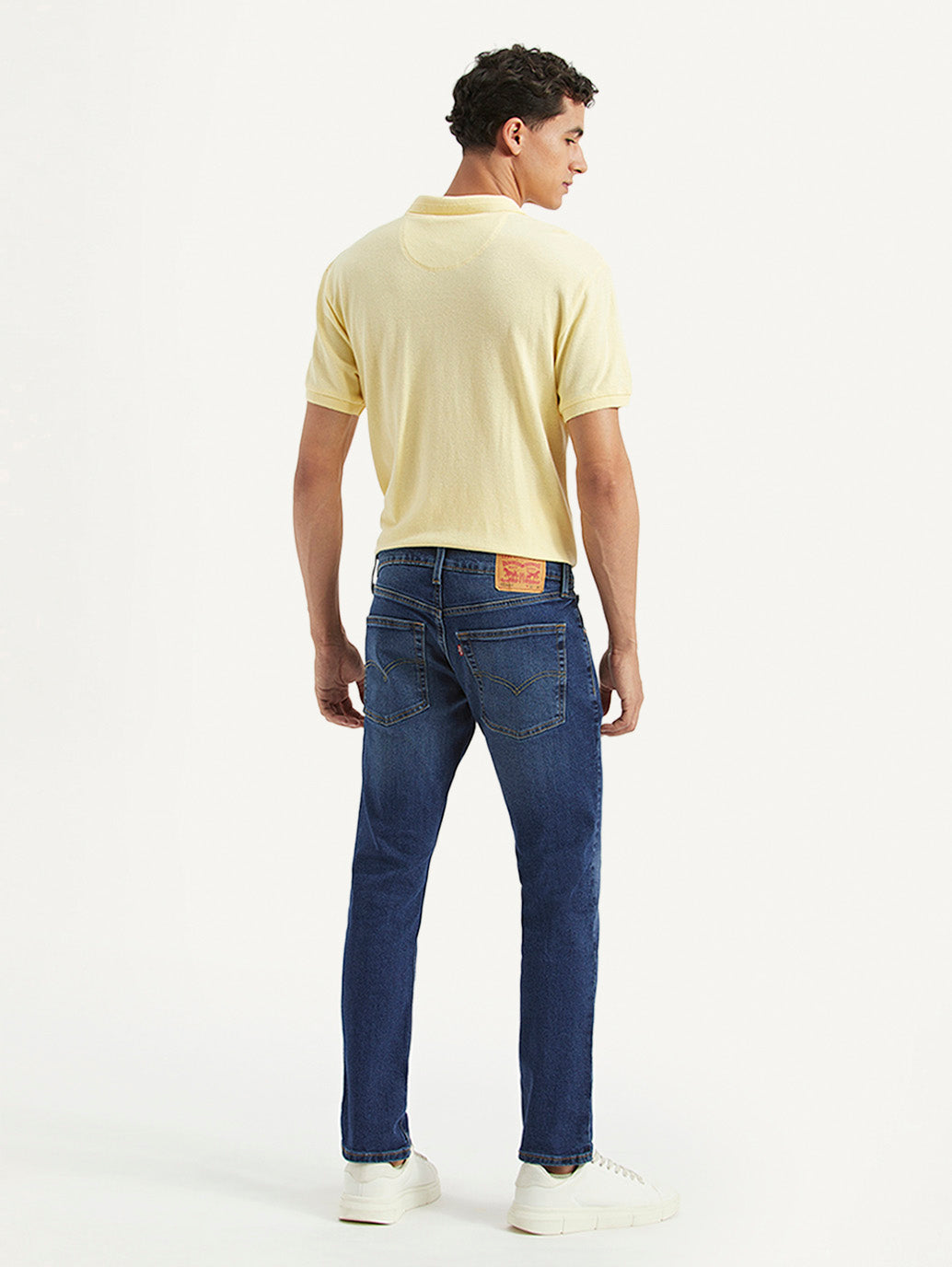 Men's 65504 Blue Skinny Fit Mid Rise Jeans - Back View
