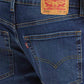 Men's 65504 Blue Skinny Fit Mid Rise Jeans - Detail View
