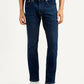 Men's 65504 Dark Blue Skinny Fit Mid Rise Jeans - Front View