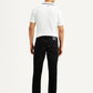 Men's 65504 Black Skinny Fit Mid Rise Jeans - Back View