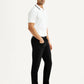 Men's 65504 Black Skinny Fit Mid Rise Jeans - Side View