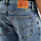 Men's 65504 Light Blue Skinny Fit Mid Rise Jeans - Detail View