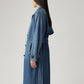 Women's Solid Blue Denim Trench Coat - 65c723e34d5cd62b5b251f0d4422b644 View