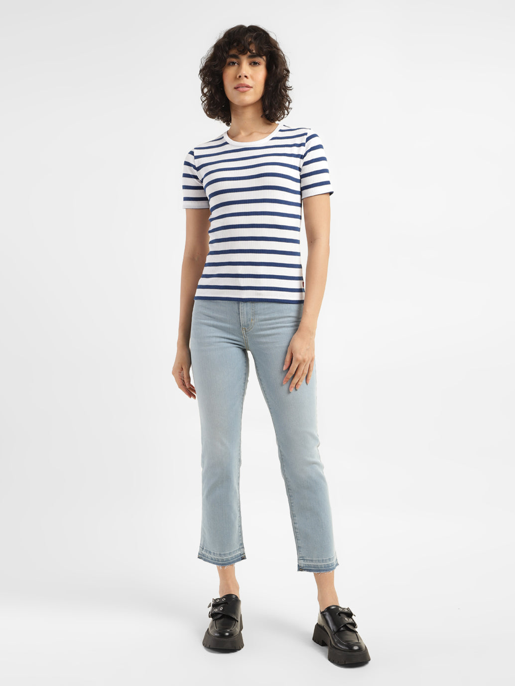 Women's 724 Blue Slim Straight Fit High Rise Jeans