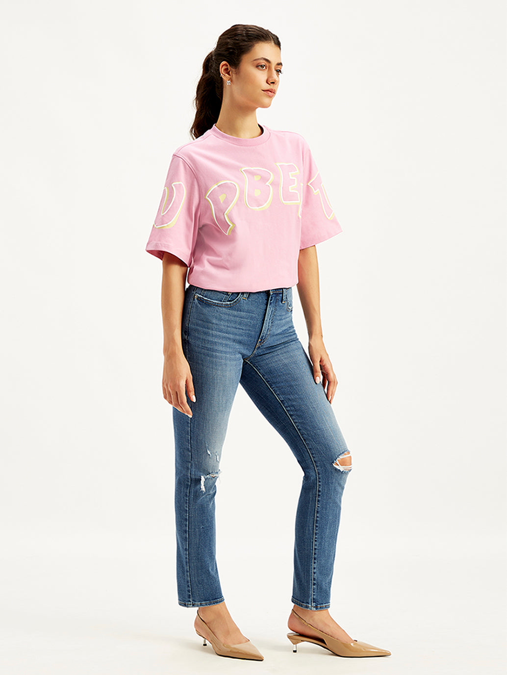 Women's 724 Blue Slim Straight Fit High Rise Jeans