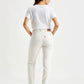 Women's High Rise 724 Slim Straight Fit White Jeans