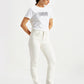 Women's High Rise 724 Slim Straight Fit White Jeans