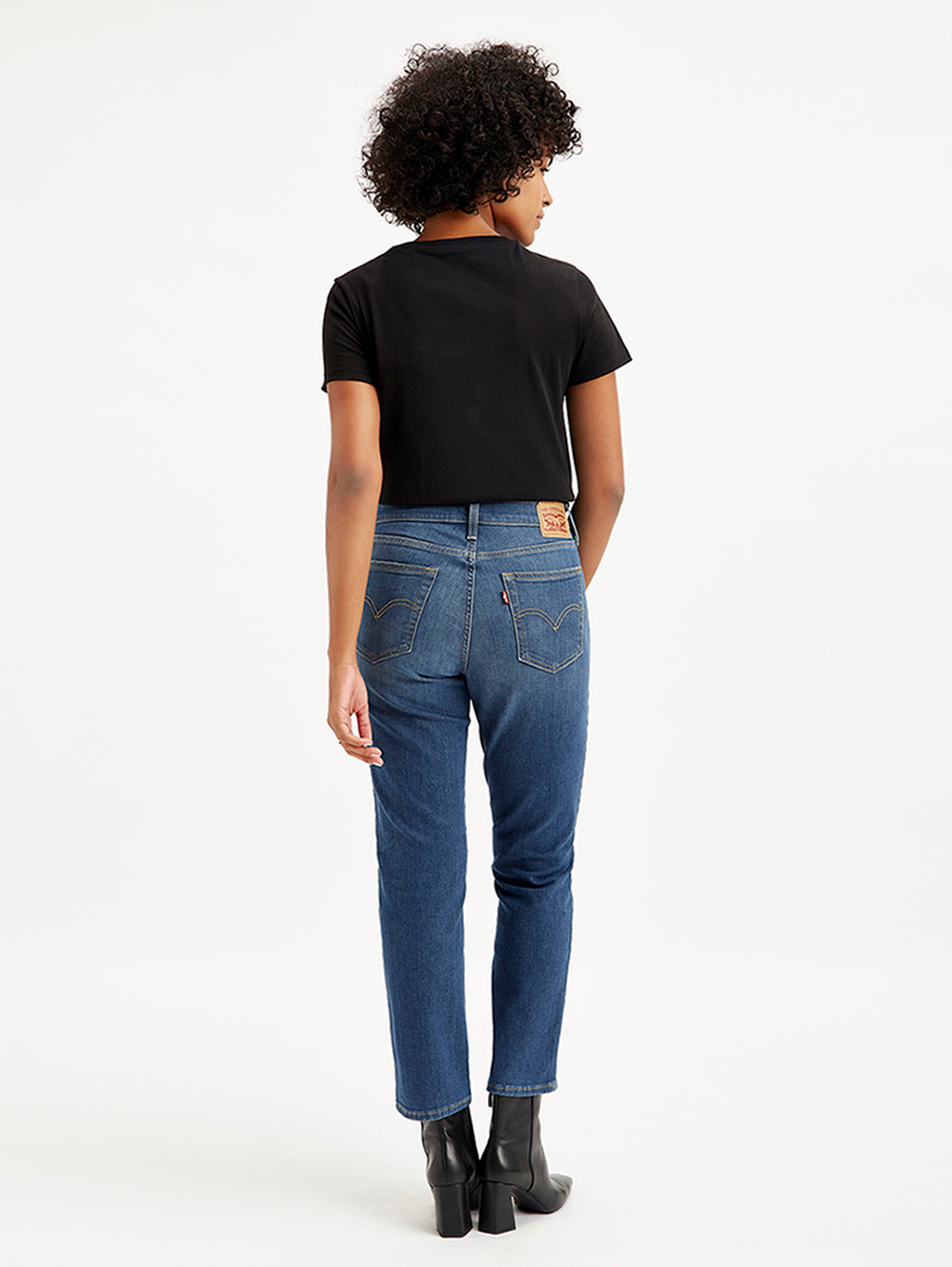 Women's High Rise 724 Slim Fit Blue Jeans