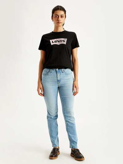 levi's Women's 724 Light Blue Straight Fit High Rise Jeans-picture-38