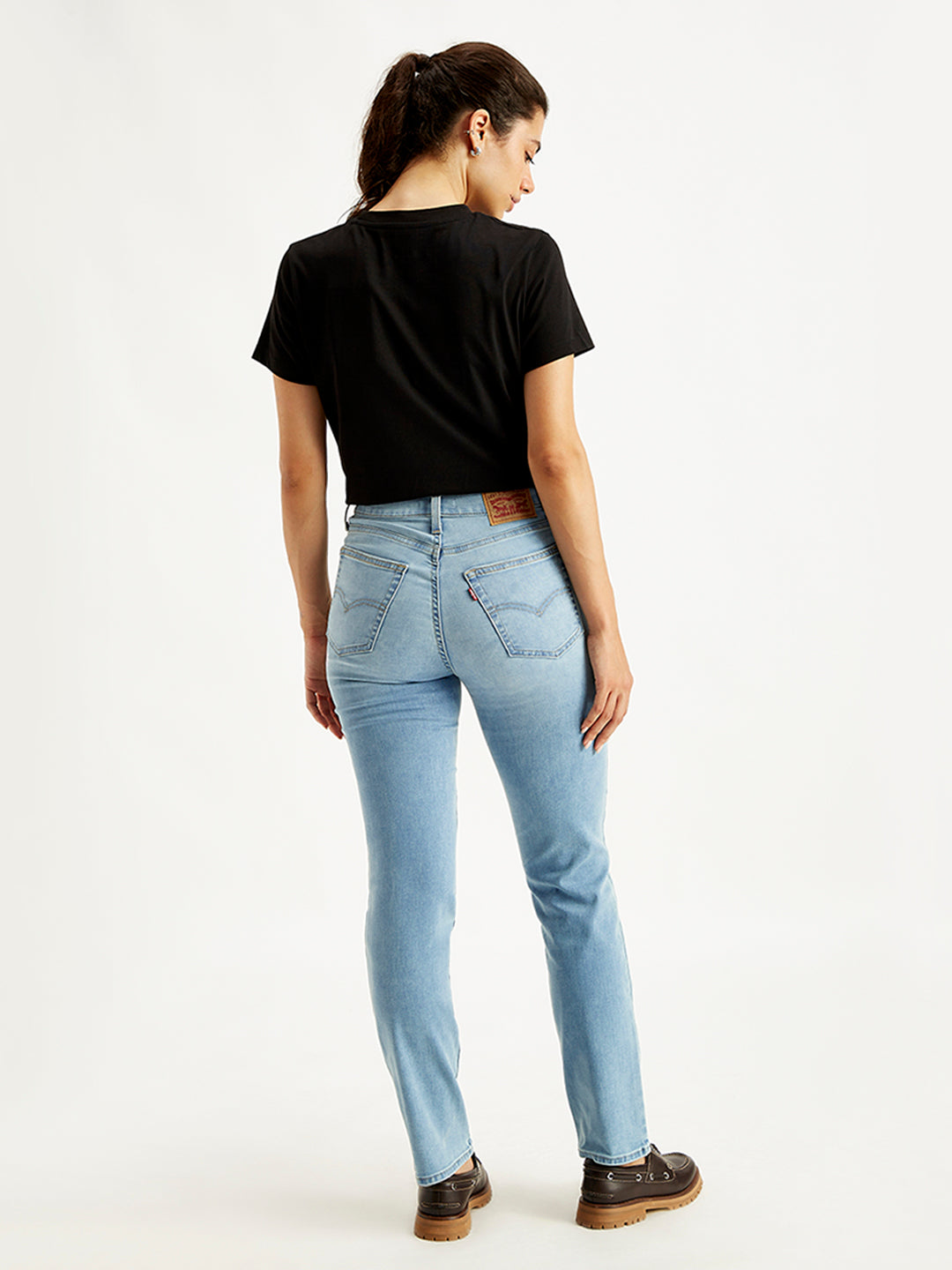 Women's High Rise 724 Slim Fit Light Blue Jeans