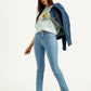 Women's 724 Blue Slim Straight Fit High Rise Jeans - Styleshot View