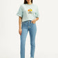 Women's 724 Blue Slim Straight Fit High Rise Jeans - Front View