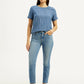 Women's 724 Light Blue Slim Straight Fit High Rise Jeans - Front View