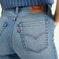 Women's 724 Light Blue Slim Straight Fit High Rise Jeans - Detail View