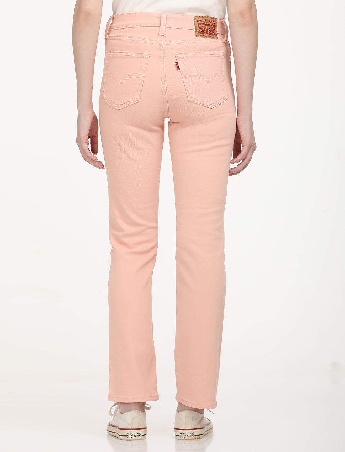 Women's 726 Peach Flared Fit Mid Rise Jeans - Back View
