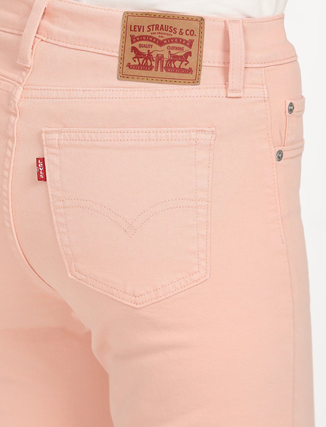 Women's 726 Peach Flared Fit Mid Rise Jeans - 6 View