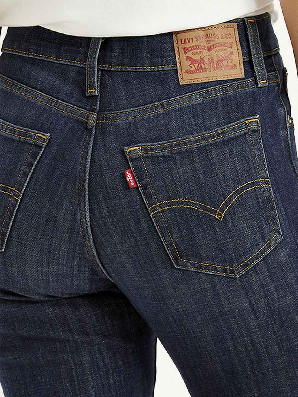 Women's 724 Blue Straight Fit High Rise Jeans - ff6c4a03-e064-4ba3-9ddb-3c7fafb092a6 View