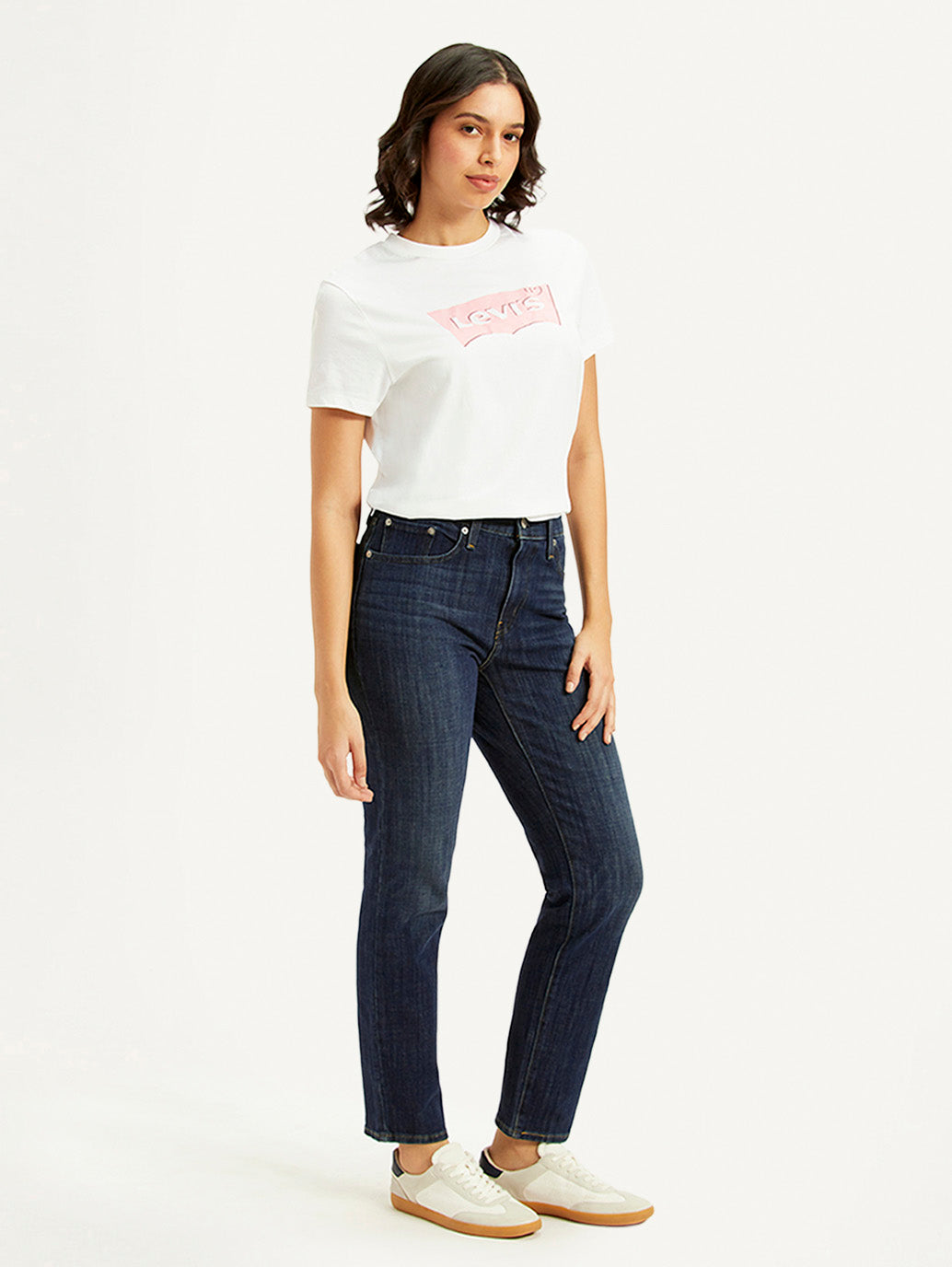 Women's 724 Blue Straight Fit High Rise Jeans - f86bf563-ff33-4461-9d04-1121227c1588 View