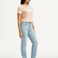 Women's 724 Light Indigo Straight Fit High Rise Jeans - Side View