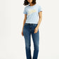 Women's 724 Blue Straight Fit High Rise Jeans - Front View