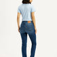 Women's 724 Blue Straight Fit High Rise Jeans - Back View