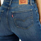 Women's 724 Blue Straight Fit High Rise Jeans - Detail View