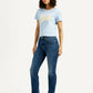 Women's 724 Blue Straight Fit High Rise Jeans - Side View