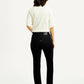 Women's 724 Black Straight Fit High Rise Jeans - Back View