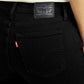Women's 724 Black Straight Fit High Rise Jeans - Detail View