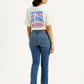 Women's 724 Med Indigo Straight Fit High Rise Jeans - Back View