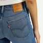 Women's 724 Med Indigo Straight Fit High Rise Jeans - Detail View
